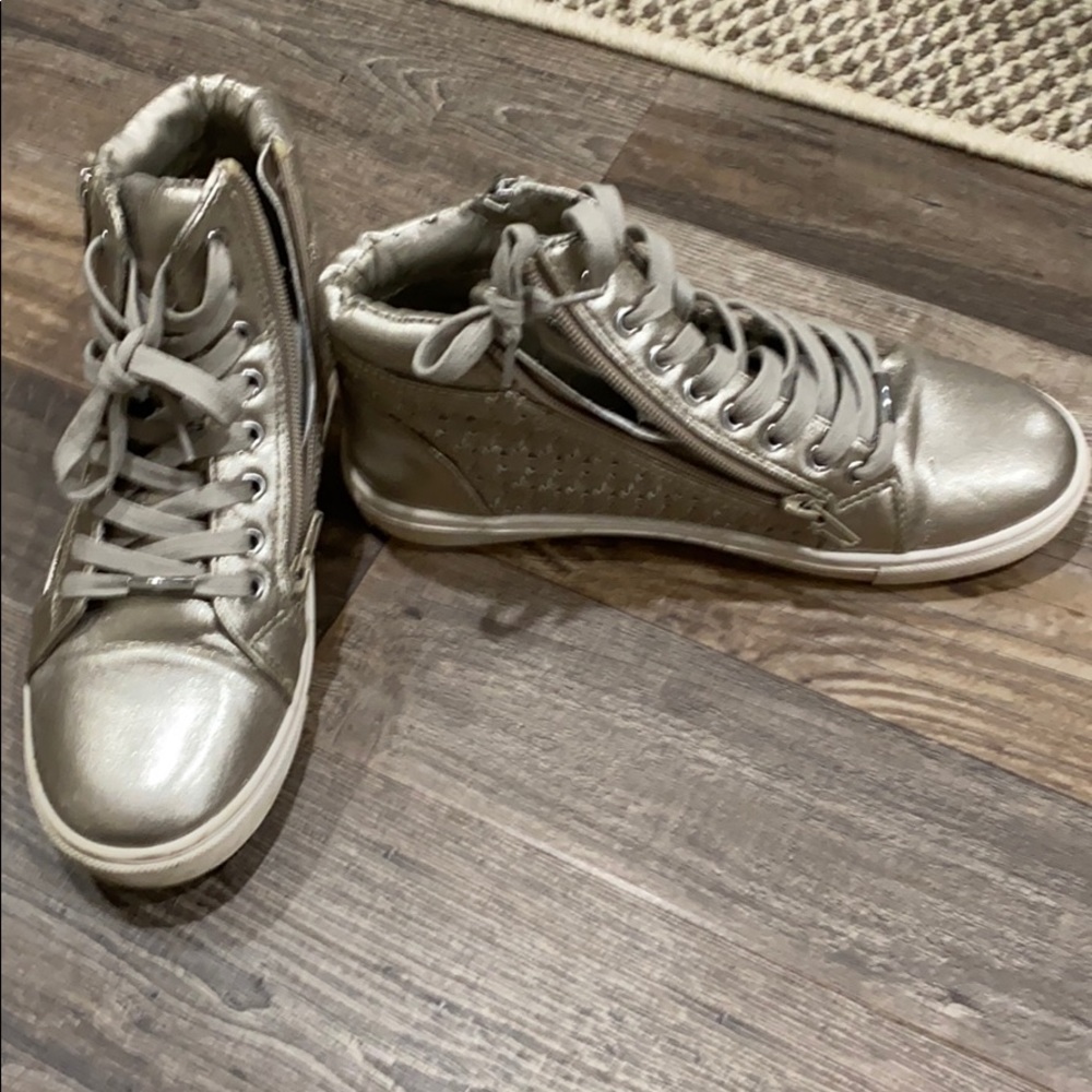 Steve Madden metallic sneakers
